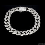 Load image into Gallery viewer, Men of Platinum | Diamond Cut Bracelet with Diamond Lock for Men JL PTB 1231
