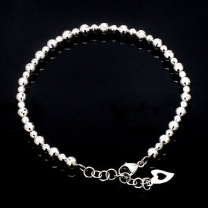 Platinum Bracelet with Diamond Cut Balls JL PTB 656