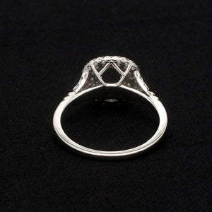 Platinum Double Halo Diamond Split Shank Mounting Ring JL PT 1268-M   Jewelove.US