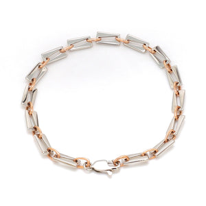 5.25mm Platinum & Rose Gold Bracelet for Men JL PTB 1280