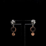 Load image into Gallery viewer, Designer Plain Platinum &amp; Rose Gold Earrings JL PT E 213
