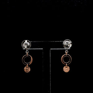 Designer Plain Platinum & Rose Gold Earrings JL PT E 213