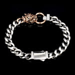 Load image into Gallery viewer, Platinum Rose Gold Jaguar Diamond Bracelet for Men JL PTB 1233
