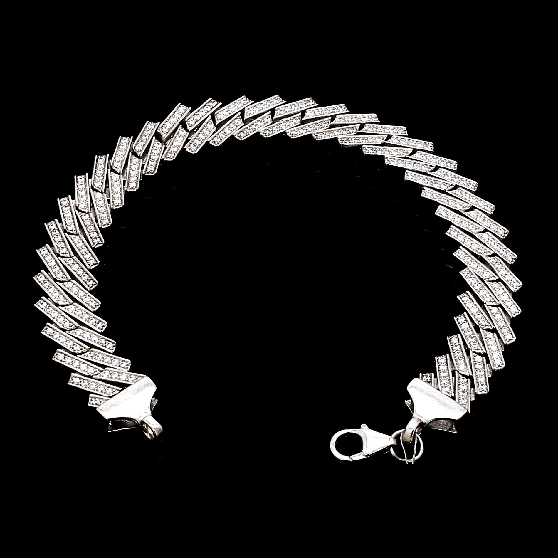 Platinum Cuban Diamond Bracelet for Men JL PTB 1238