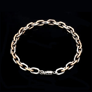 Men of Platinum| 5.75mm Platinum & Rose Gold Bracelet for Men JL PTB 1281