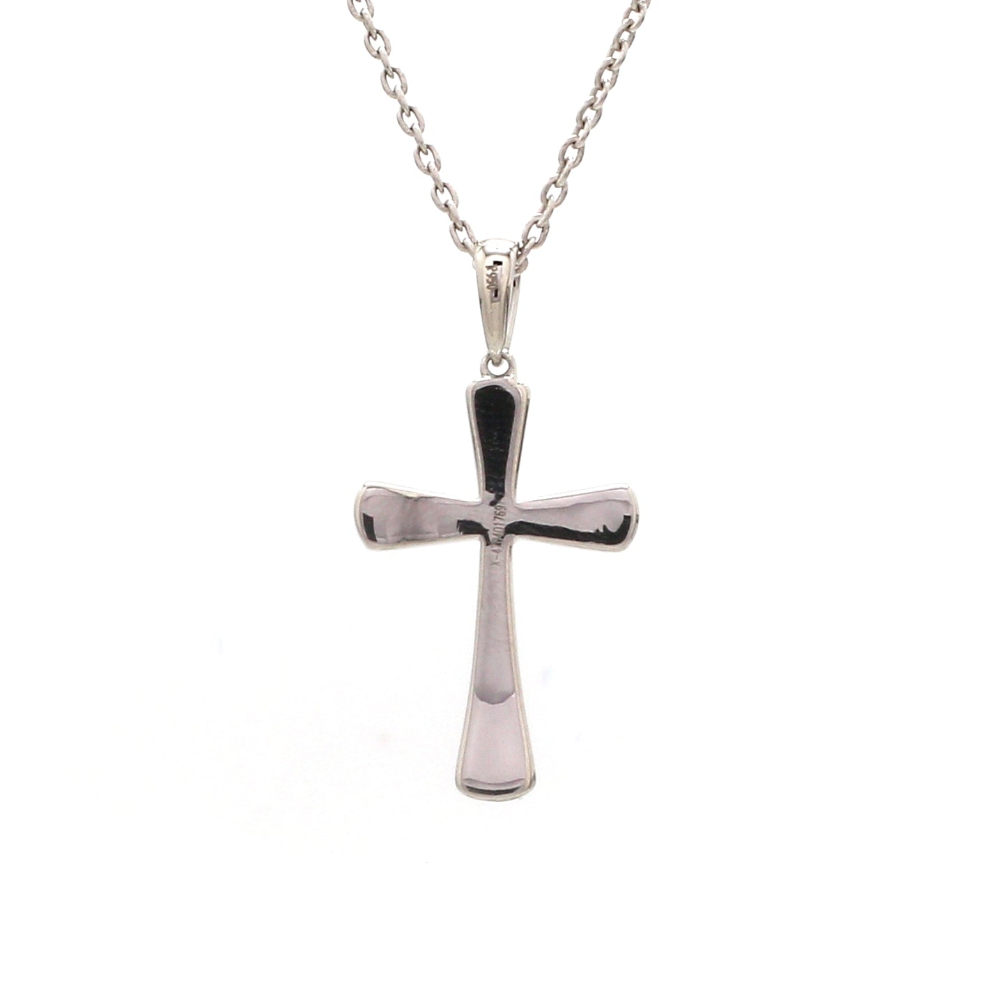 Plain Platinum Cross Pendant with Matte Finish JL PT P 243-A   Jewelove