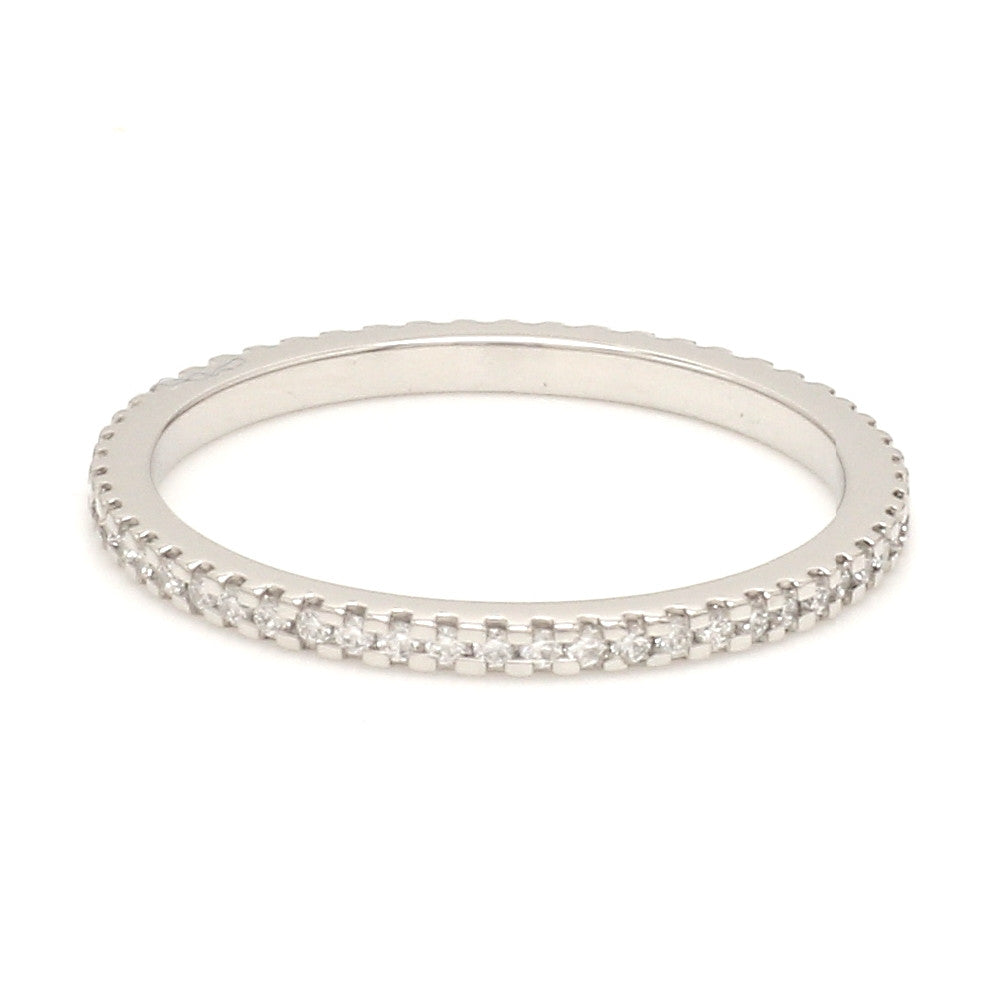 Thin Half Eternity Diamond Ring in Platinum JL PT 284-A