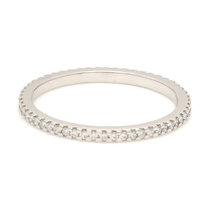 Thin Half Eternity Diamond Ring in Platinum JL PT 284-A