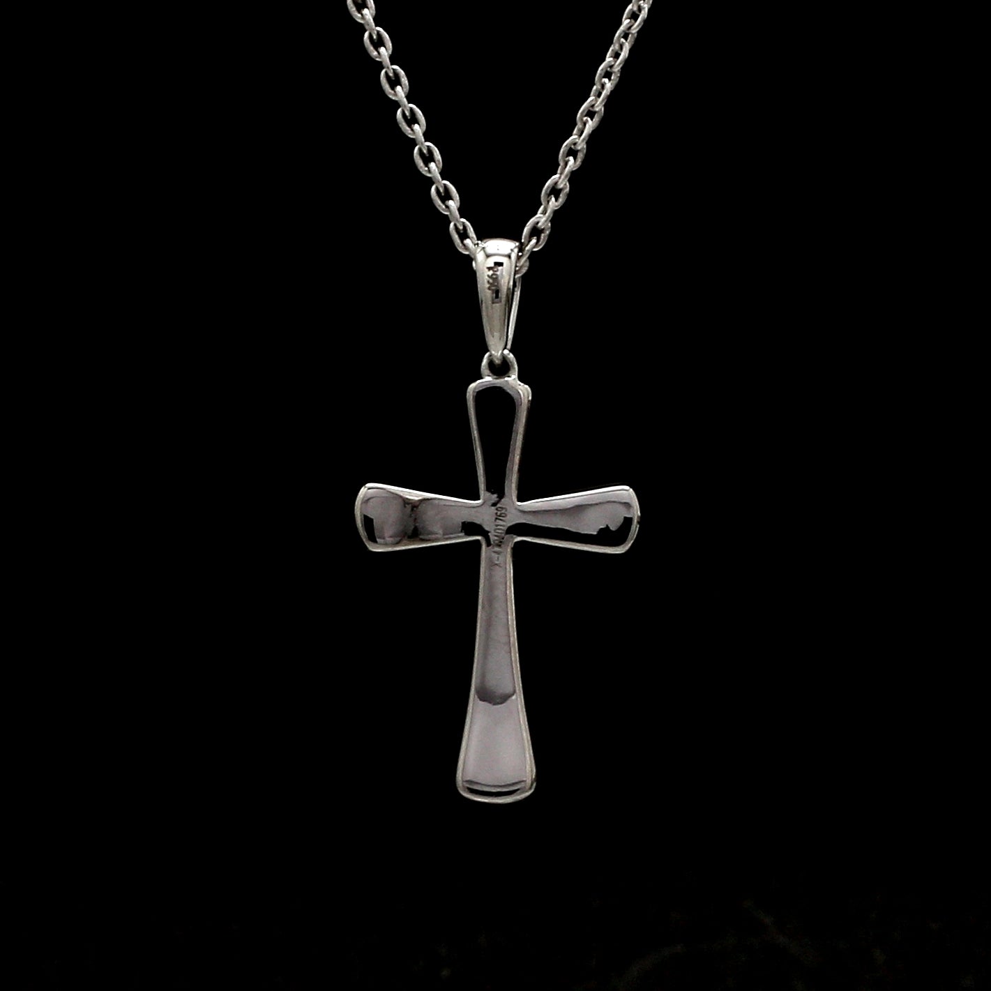 Plain Platinum Cross Pendant with Matte Finish JL PT P 243-A   Jewelove