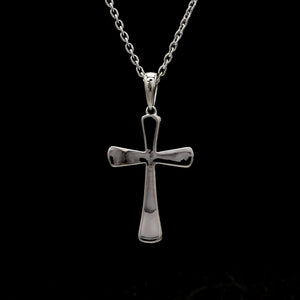 Plain Platinum Cross Pendant with Matte Finish JL PT P 243-A   Jewelove