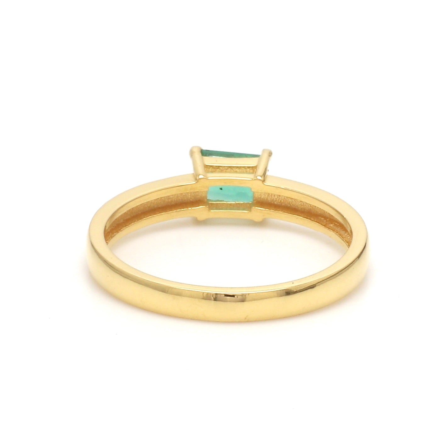 18K Yellow Gold Emerald Diamond Ring JL AU 102   Jewelove.US