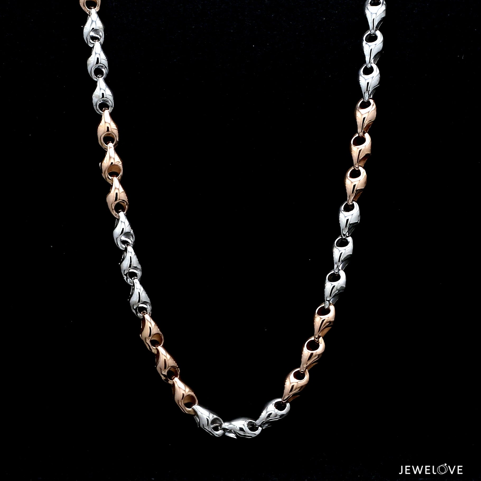 Heavy Platinum & Rose Gold Chain for Men JL PT CH 1104-B