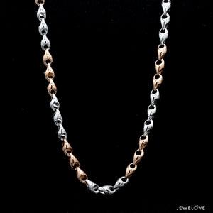 Heavy Platinum & Rose Gold Chain for Men JL PT CH 1104-B