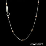 Load image into Gallery viewer, Platinum Chain with Rose Gold Balls JL PT 738
