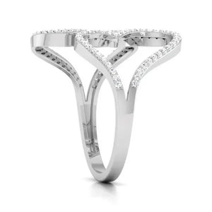 Big Hearts Platinum Ring with Diamonds for Women JL PT 564   Jewelove.US