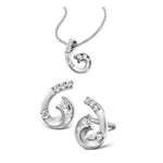 Load image into Gallery viewer, Classic Platinum Earrings Pendant with Matte Finish JL PT E 103  Both Jewelove.US
