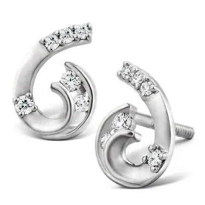 Classic Platinum Earrings Pendant with Matte Finish JL PT E 103  Earrings-only Jewelove.US