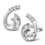 Load image into Gallery viewer, Classic Platinum Earrings Pendant with Matte Finish JL PT E 103  Earrings-only Jewelove.US
