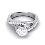 Load image into Gallery viewer, Curvy Platinum 50-Pointer Solitaire Engagement Ring for Women JL PT G 110-A   Jewelove.US
