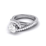 Load image into Gallery viewer, Curvy Platinum 50-Pointer Solitaire Engagement Ring for Women JL PT G 110-A   Jewelove.US
