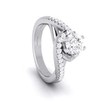 Load image into Gallery viewer, Curvy Platinum 50-Pointer Solitaire Engagement Ring for Women JL PT G 110-A   Jewelove.US
