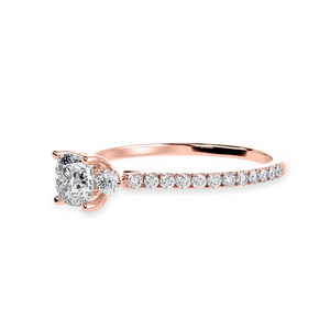 30-Pointer Cushion Cut Solitaire Diamond Accents Shank 18K Rose Gold Ring JL AU 1241R   Jewelove.US