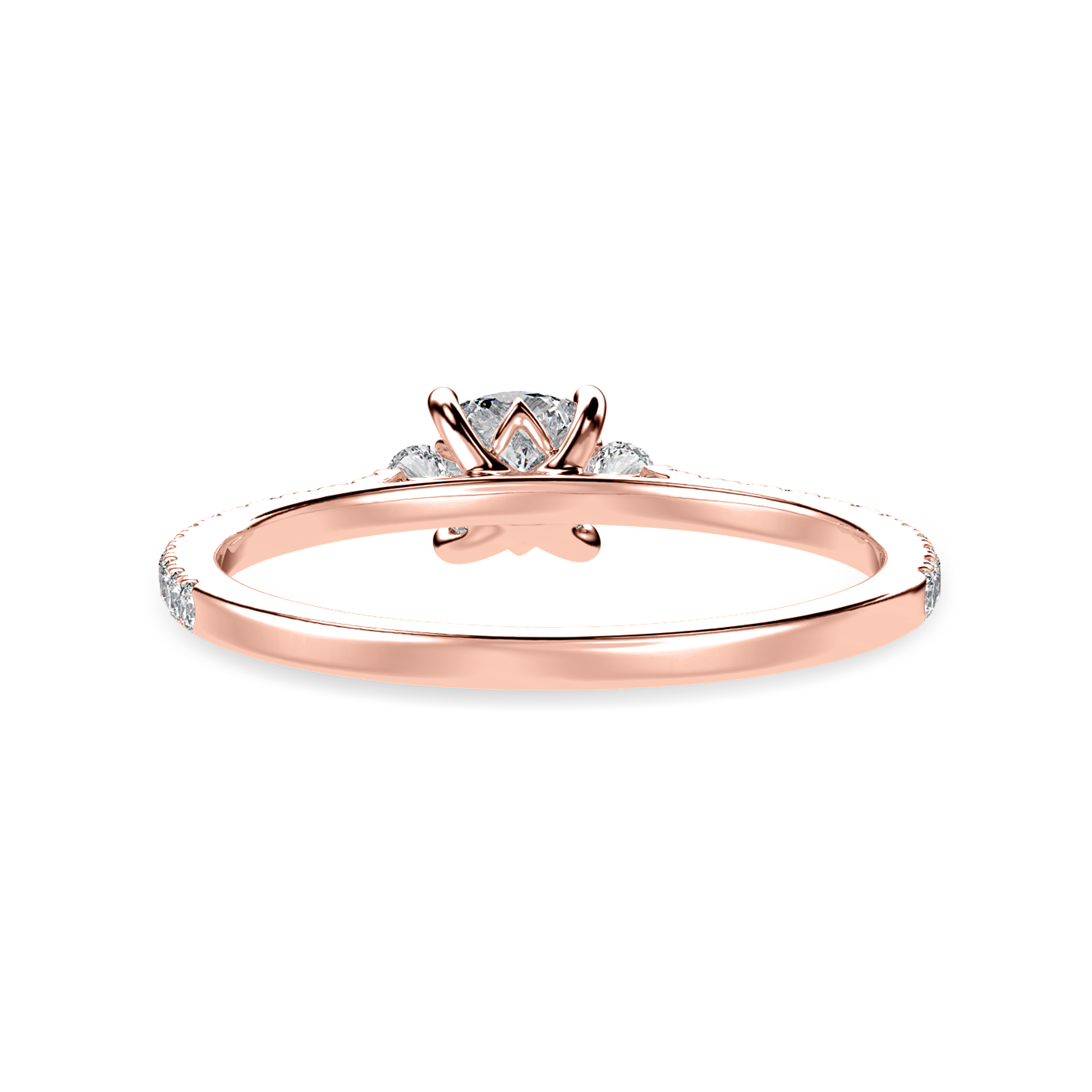 30-Pointer Cushion Cut Solitaire Diamond Accents Shank 18K Rose Gold Ring JL AU 1241R   Jewelove.US