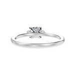 Load image into Gallery viewer, 30-Pointer Cushion Cut Solitaire Diamond Accents Shank Platinum Ring JL PT 1241   Jewelove.US
