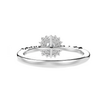 Load image into Gallery viewer, 30-Pointer Cushion Cut Solitaire Halo Diamond Shank Platinum Ring JL PT 1249   Jewelove.US
