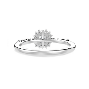 30-Pointer Cushion Cut Solitaire Halo Diamond Shank Platinum Ring JL PT 1249   Jewelove.US