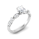 Load image into Gallery viewer, 1.50-Carat Lab Grown Solitaire Diamond Accents Platinum Engagement Ring JL PT LG G 6581-C
