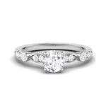 Load image into Gallery viewer, 2-Carat Lab Grown Solitaire Diamond Accents Platinum Engagement Ring JL PT LG G 6581-D
