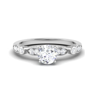 2-Carat Lab Grown Solitaire Diamond Accents Platinum Engagement Ring JL PT LG G 6581-D