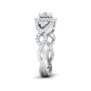 Designer 60 Pointer Solitaire Engagement Ring in Platinum JL PT 441   Jewelove