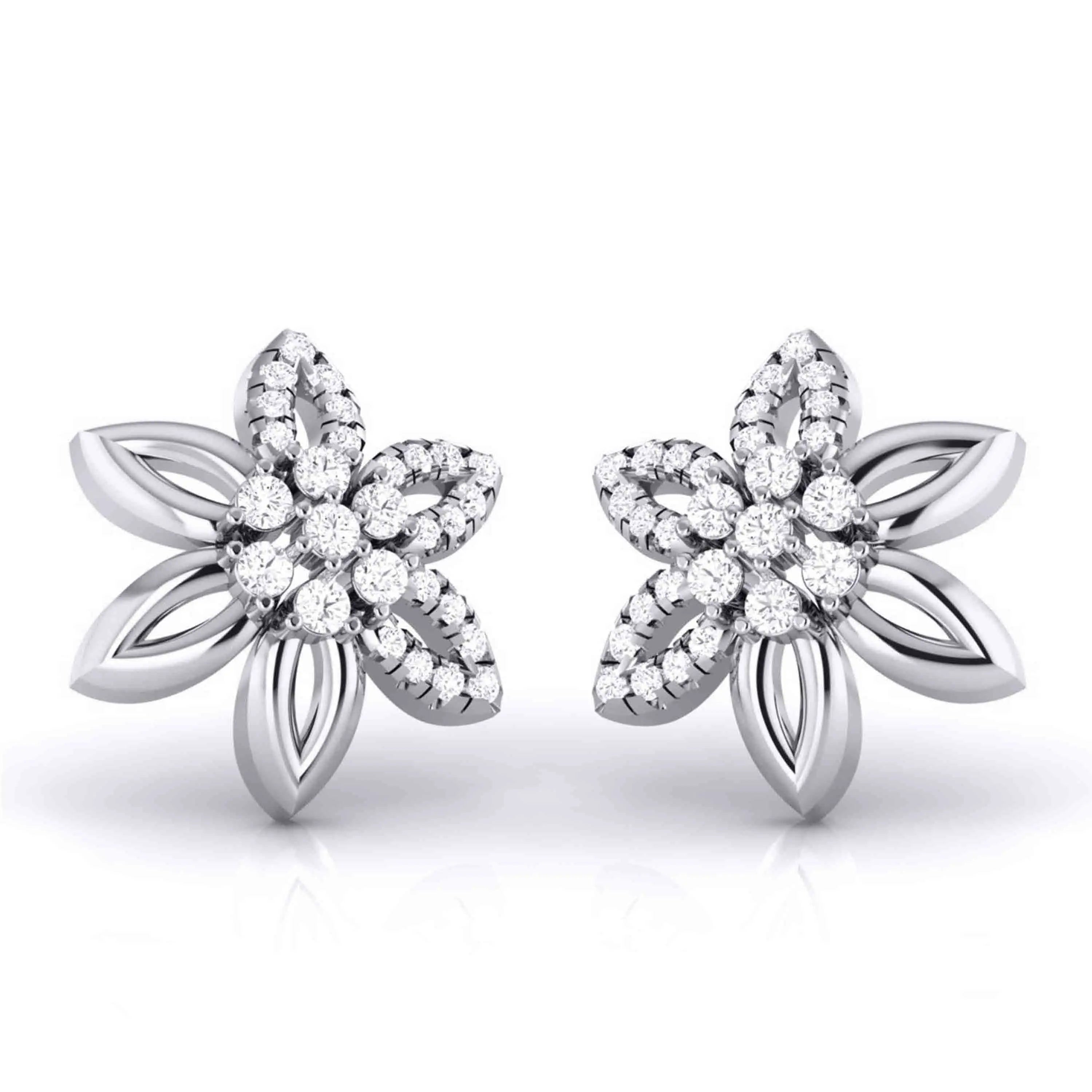 Designer Platinum Diamond Earrings JL PT E MST 17   Jewelove.US