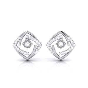 Designer Platinum Diamond Earrings JL PT E MST 28   Jewelove.US