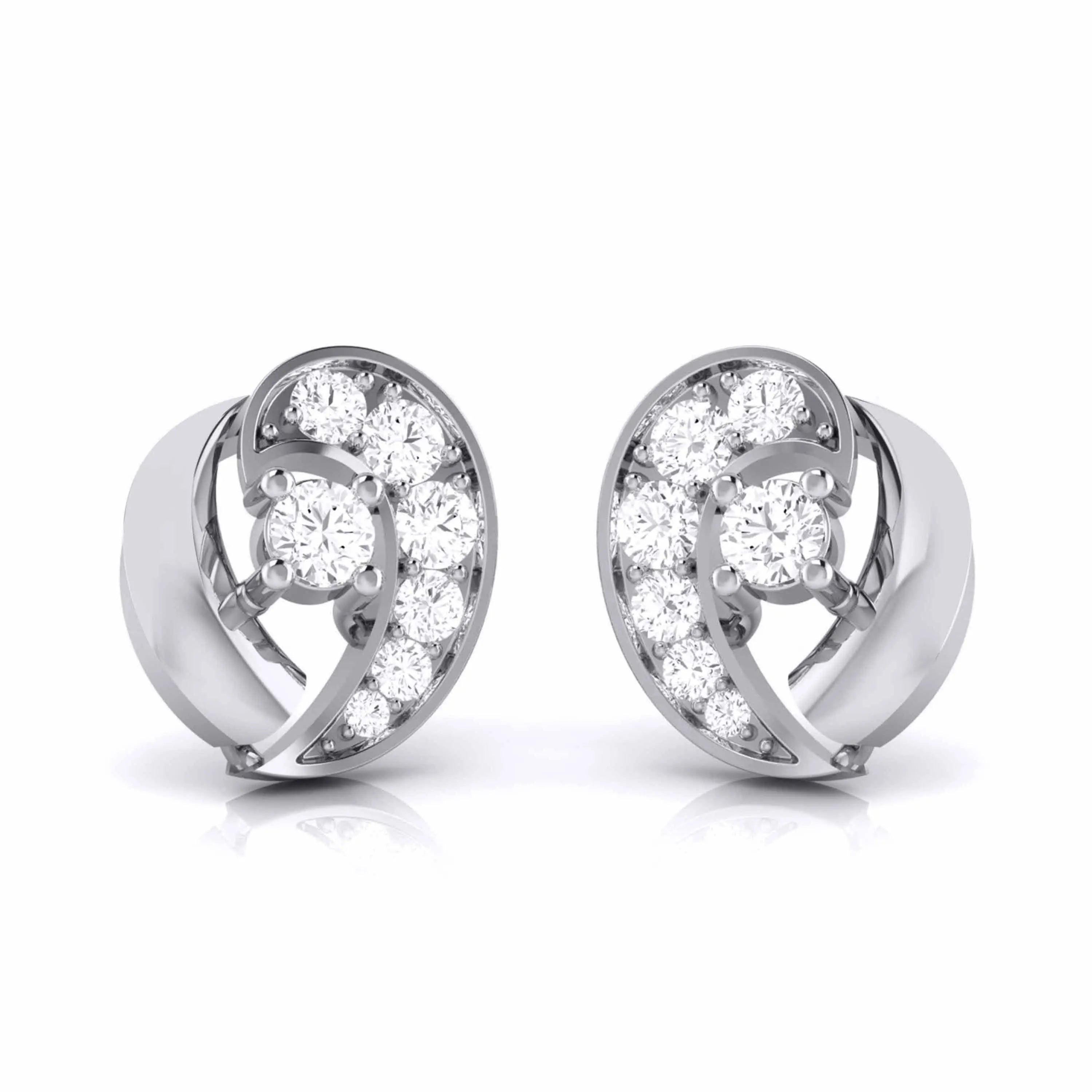 Designer Platinum Diamond Earrings JL PT E MST 5   Jewelove.US