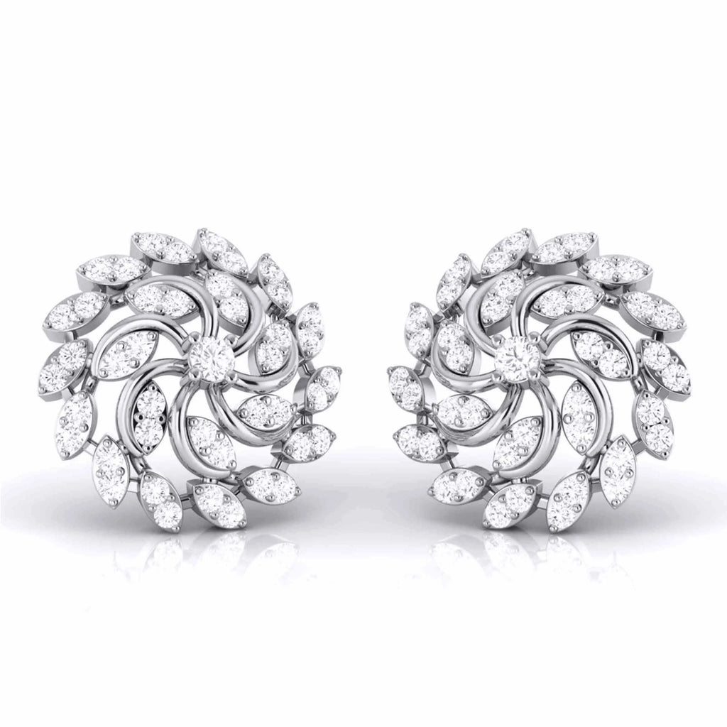 Designer Platinum Diamond Earrings for Women JL PT E MST 13   Jewelove.US