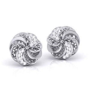 Designer Platinum Diamond Flower Earrings JL PT E MST 10   Jewelove.US