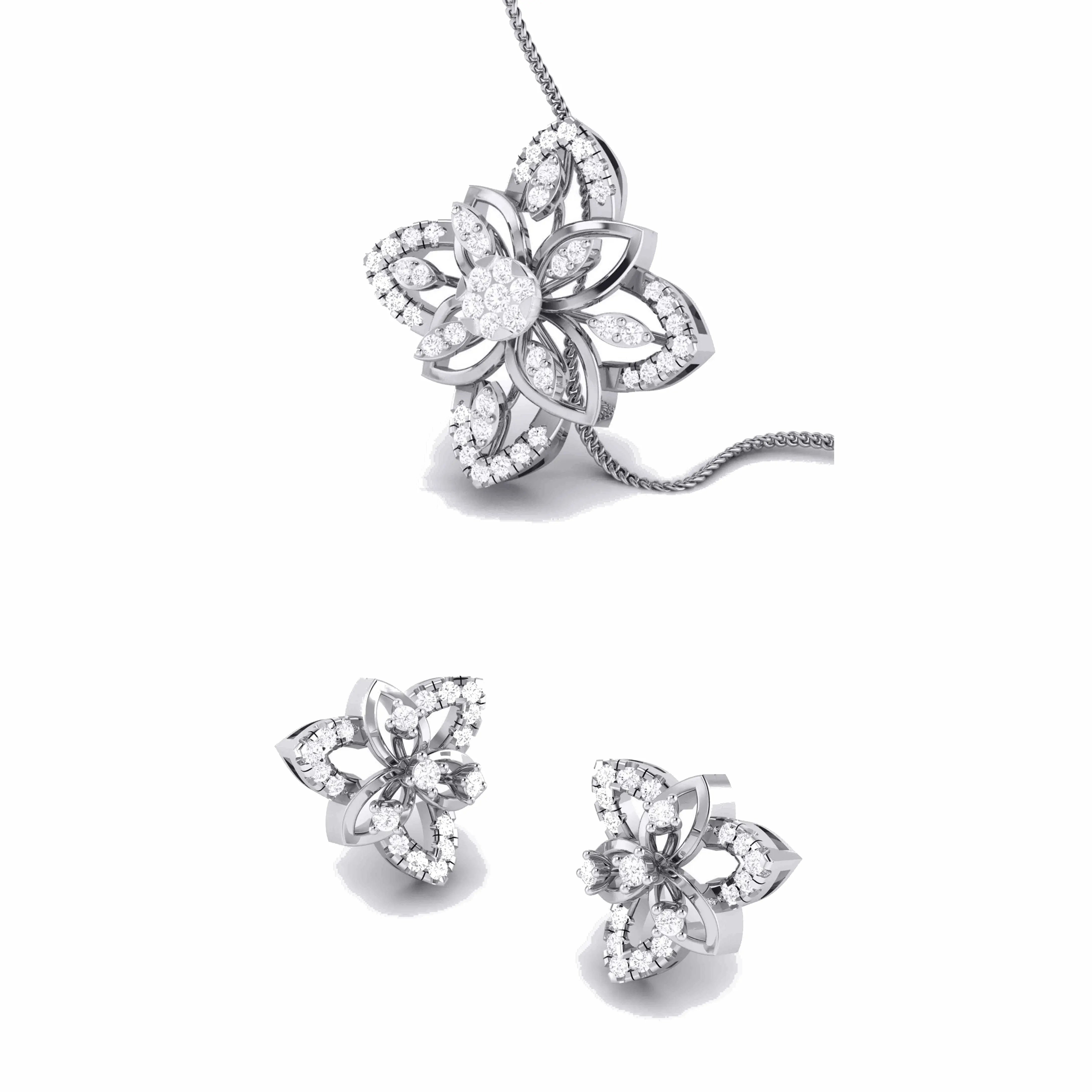 Designer Platinum Diamond Pendant Set JL PT P 16  Pendant-Set Jewelove.US