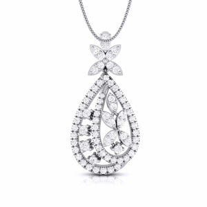 Designer Platinum Diamond Pendant Set JL PT P 3   Jewelove.US