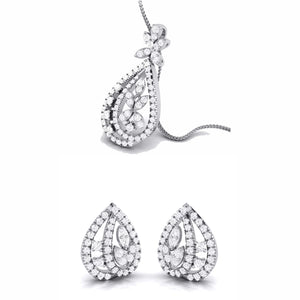 Designer Platinum Diamond Pendant Set JL PT P 3  Pendant-Set Jewelove.US