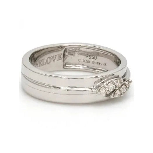 Designer Platinum Love Bands with Diamonds JL PT 238