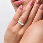 Load image into Gallery viewer, Designer Platinum Ring with Diamonds for Women JL PT 5858   Jewelove.US
