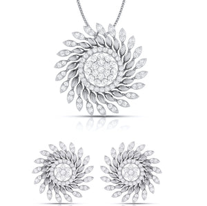 Designer Platinum with Diamond Pendant Set JL PT P BT 17-A  Pendant-Set Jewelove.US