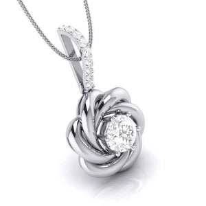 Designer Platinum with Diamond Solitaire Pendant Set for Women JL PT PE 76E   Jewelove.US