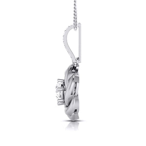 Designer Platinum with Diamond Solitaire Pendant Set for Women JL PT PE 76E   Jewelove.US