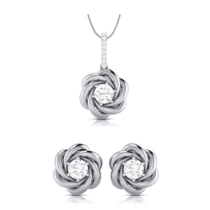 Designer Platinum with Diamond Solitaire Pendant Set for Women JL PT PE 76E  Pendant-Set Jewelove.US