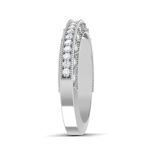 Exquisite Half Eternity Platinum Ring with Diamonds JL PT 443