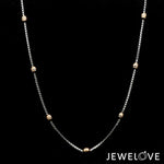 Load image into Gallery viewer, Platinum Chain with Rose Gold Balls JL PT 738
